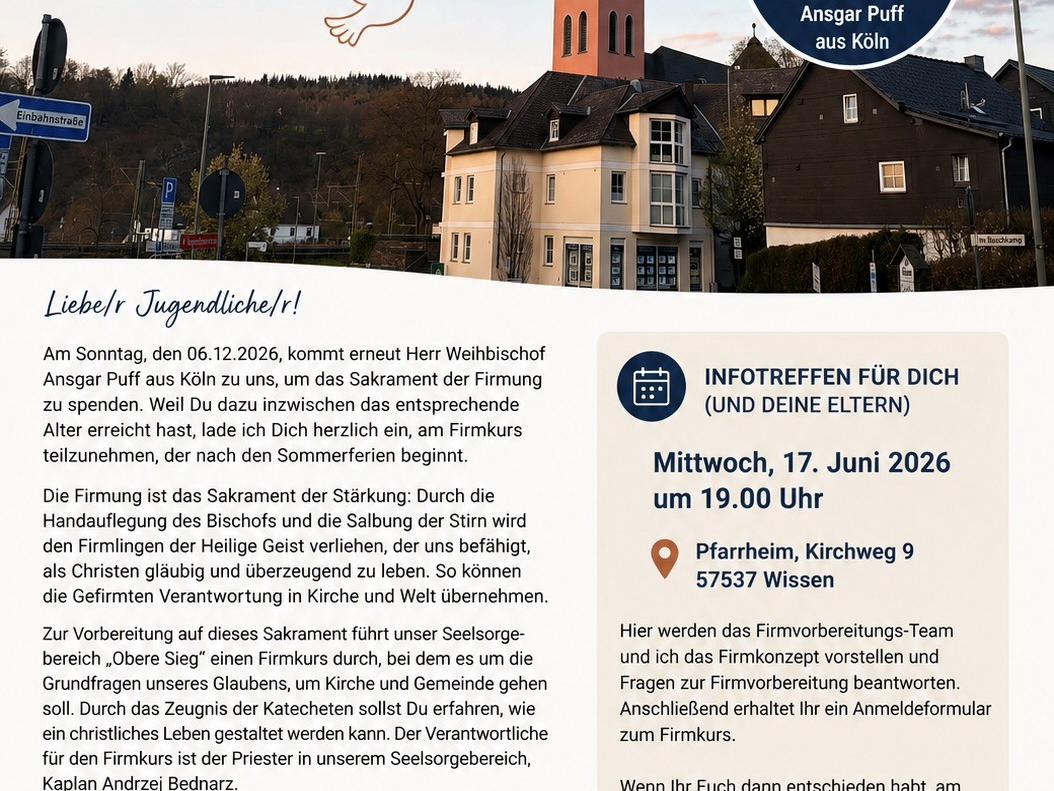 Firmung 2026 Plakat Einladung