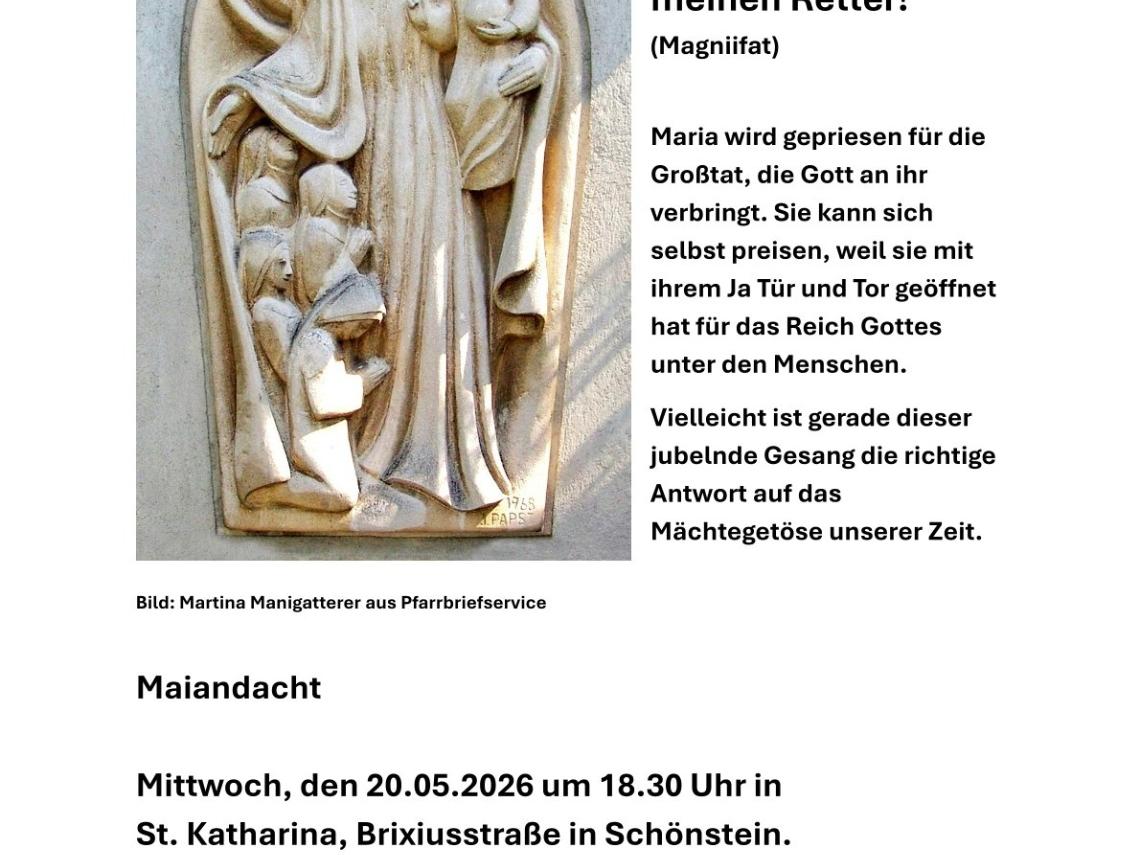 Plakat Maiandacht 2026