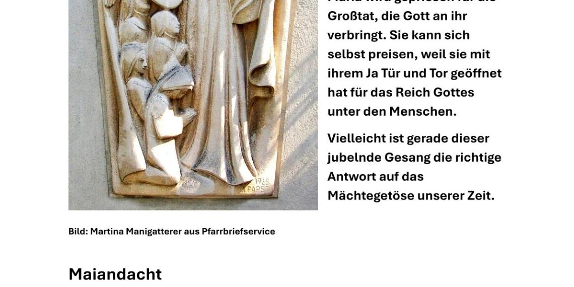 Plakat Maiandacht 2026