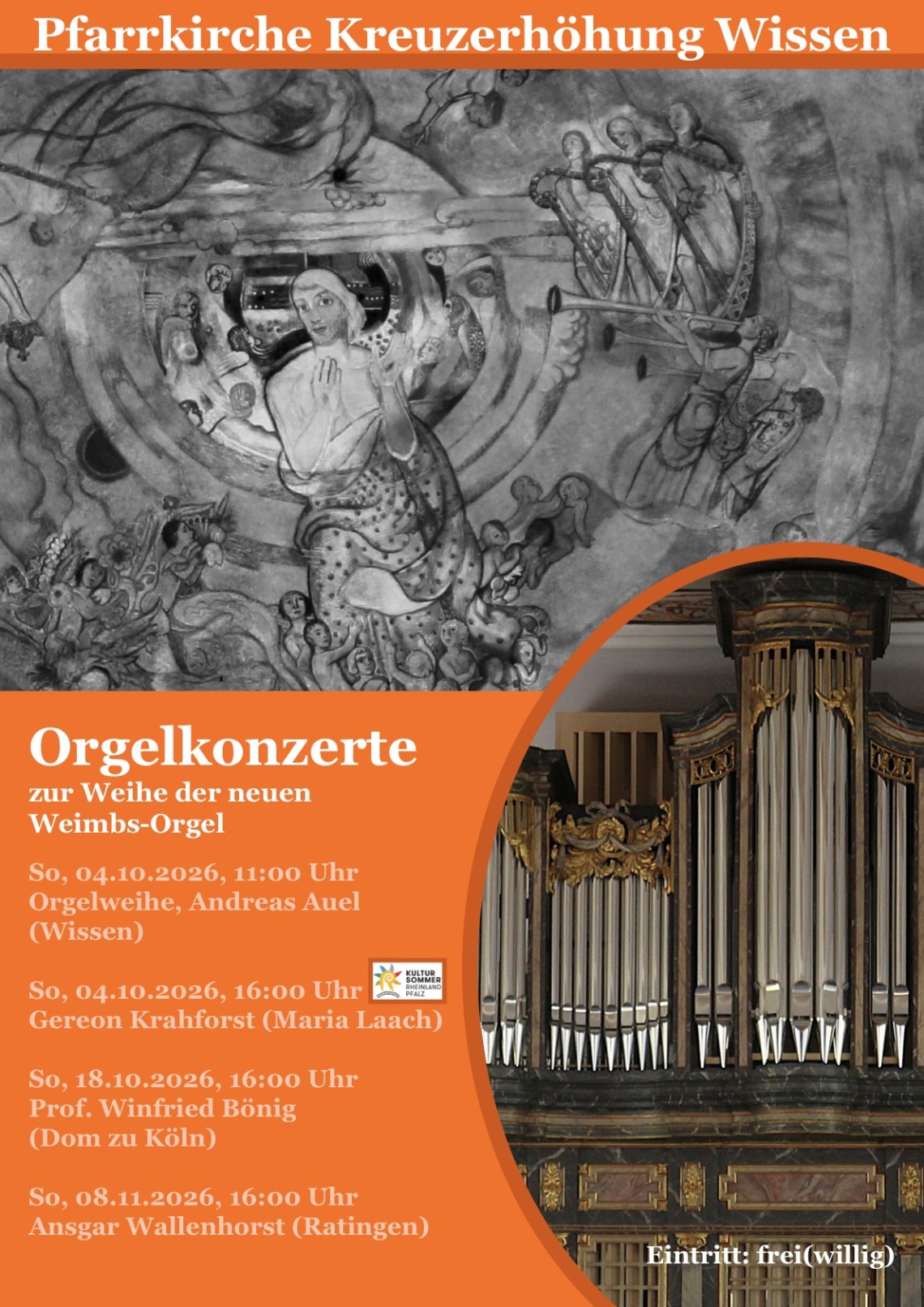 Orgel Weihe der neuen Weimbs-Orgel